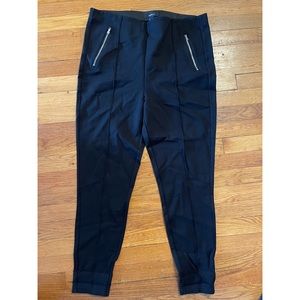 Dress pant leggings with front zippers & seam